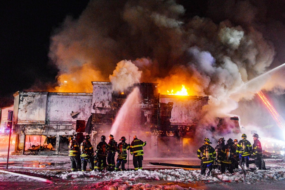 Tanker truck overturned, houses in flames