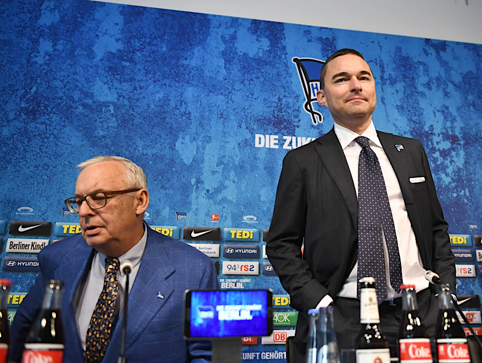 Der aktuelle Machtkampf zwischen Präsident Werner Gegenbauer und Investor Lars Windhorst (v. l.) könnten für Hertha BSC existenzbedrohend sein.