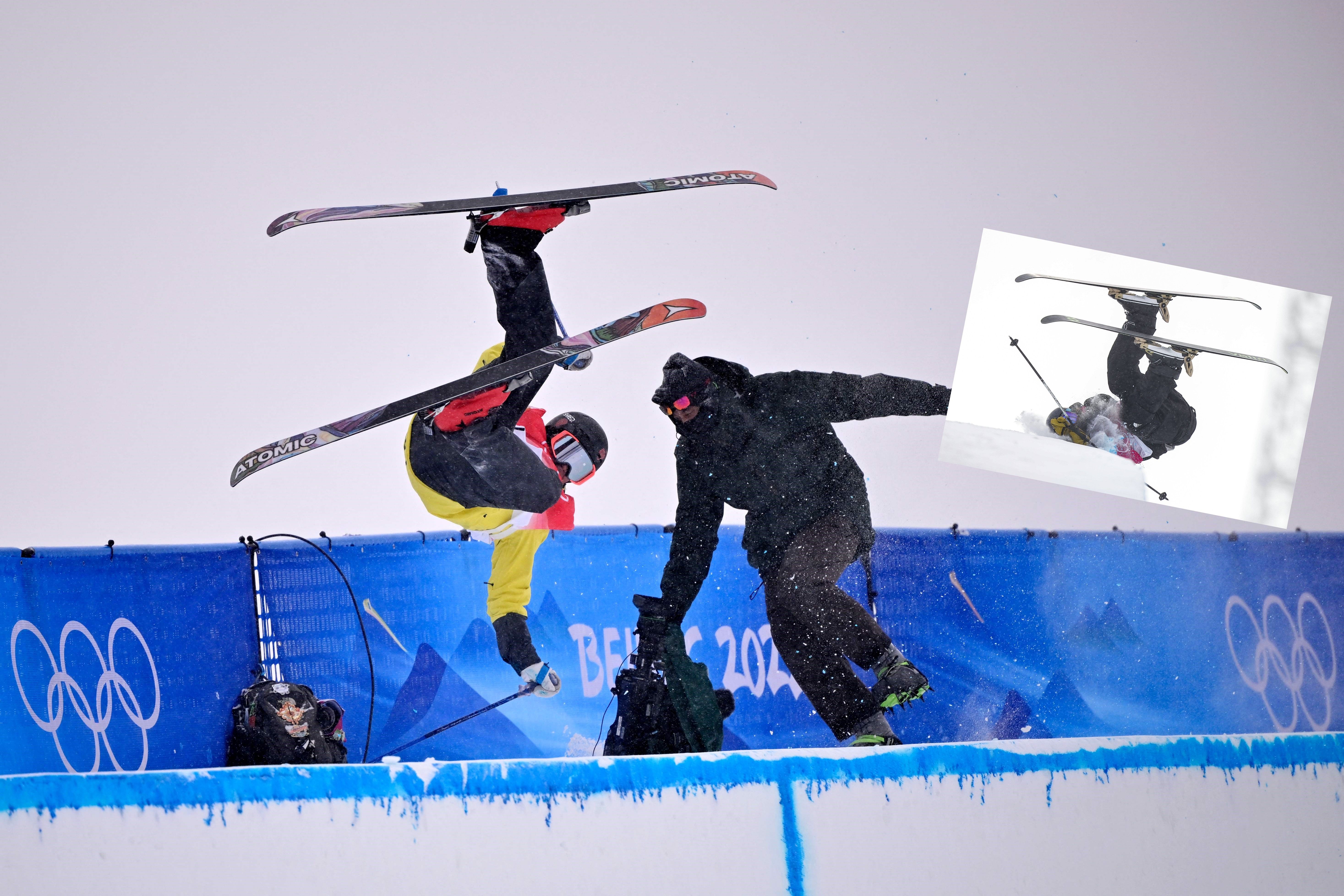 Olympia-Schock im Video: Freestyler crasht mit Kameramann, Horror-Sturz in der Halfpipe