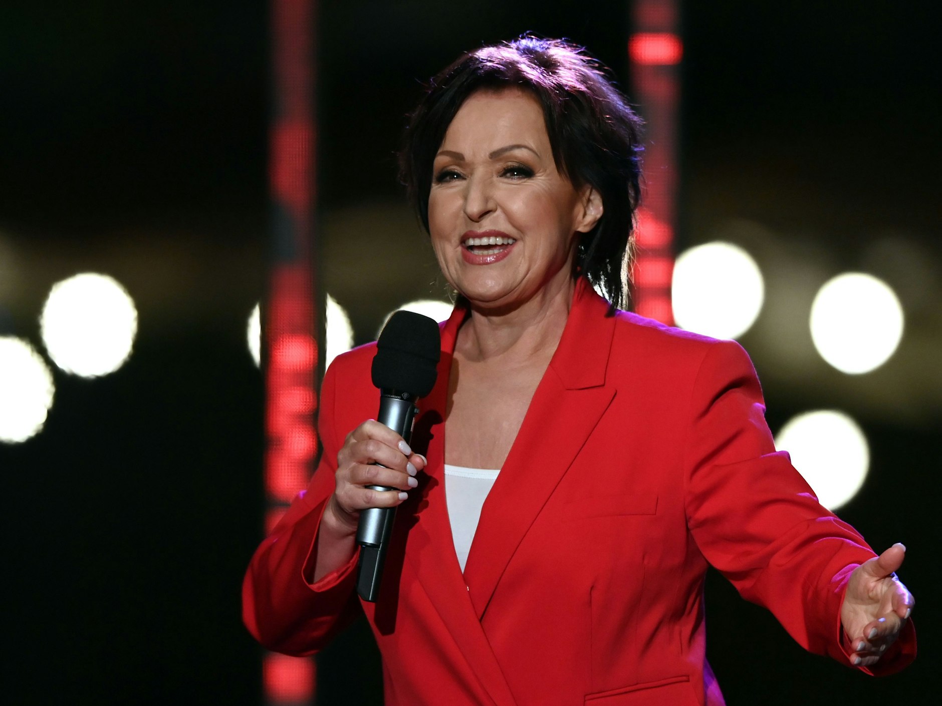 Sängerin Ute Freudenberg bei einem Auftritt im Mai 2021.