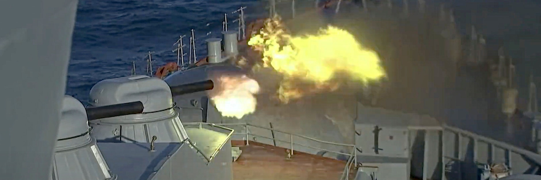 Russische Marineübung im Schwarzen Meer.