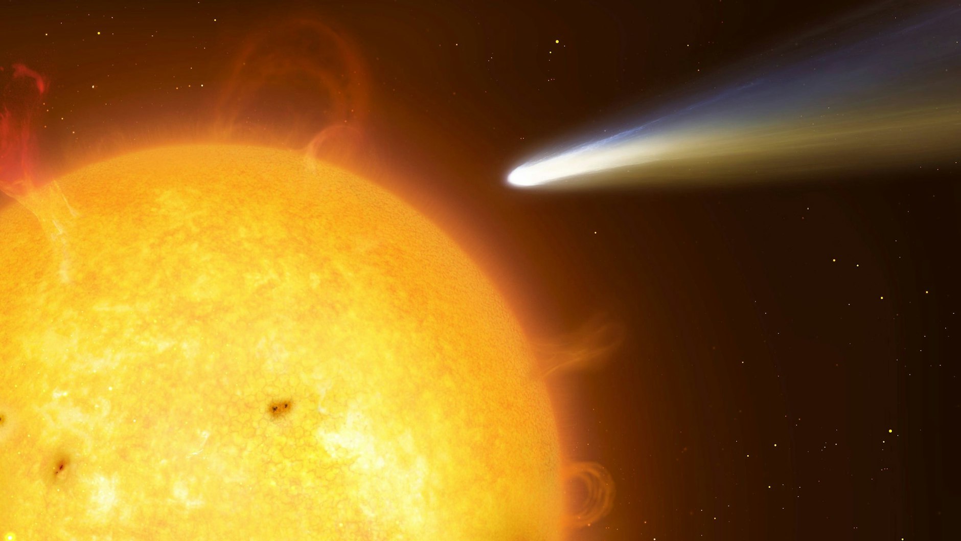 Wenn sich der Komet der Sonne nähert, schrumpft er immer weiter (Symbolbild).