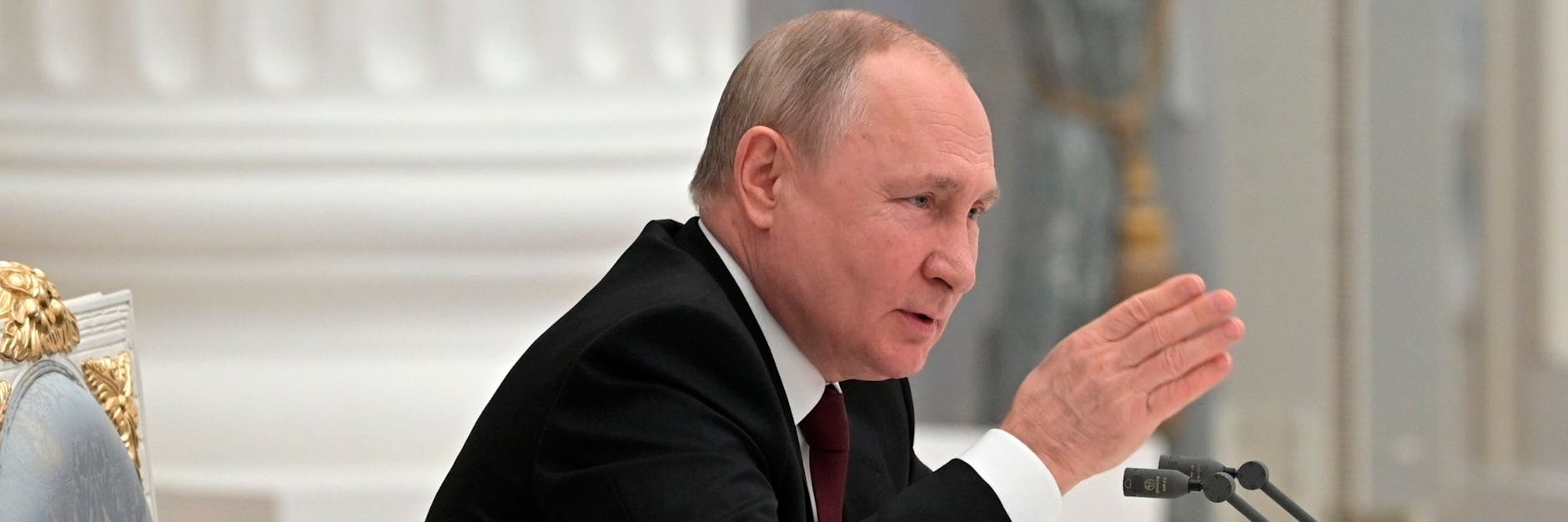 Wladimir Putin während der Sitzung des russischen Sicherheitsrats.