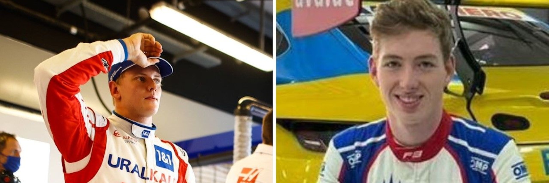 Mick Schumacher will in der neuen Formel-1-Saison mehr zu Lachen haben, sein Cousin David Schumacher (r.) fährt dagegen vorerst in der DTM.