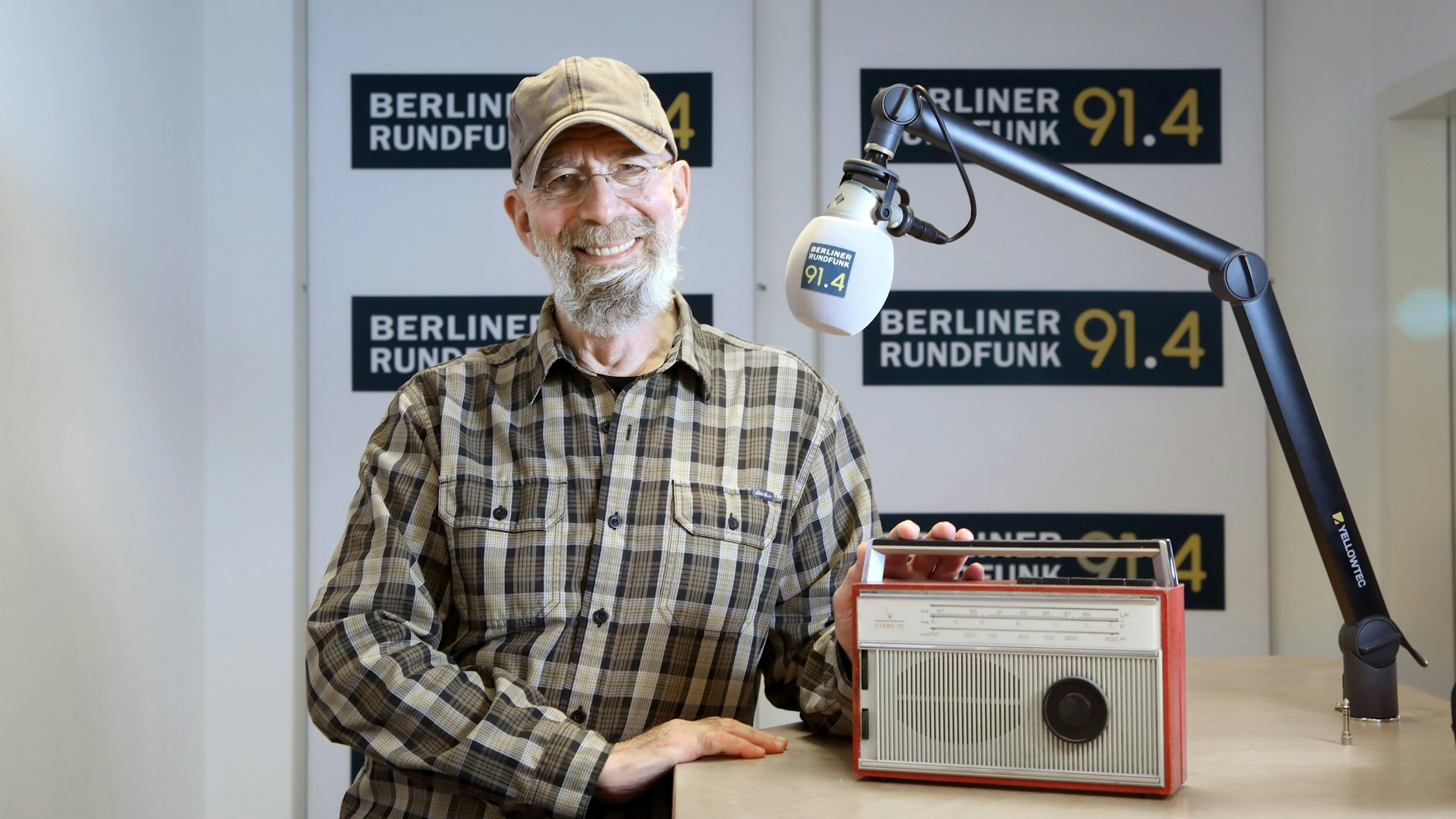 Rik De Lisle im Steglitzer Studio. Jeden Tag ist er von 10 bis 12 Uhr on air.