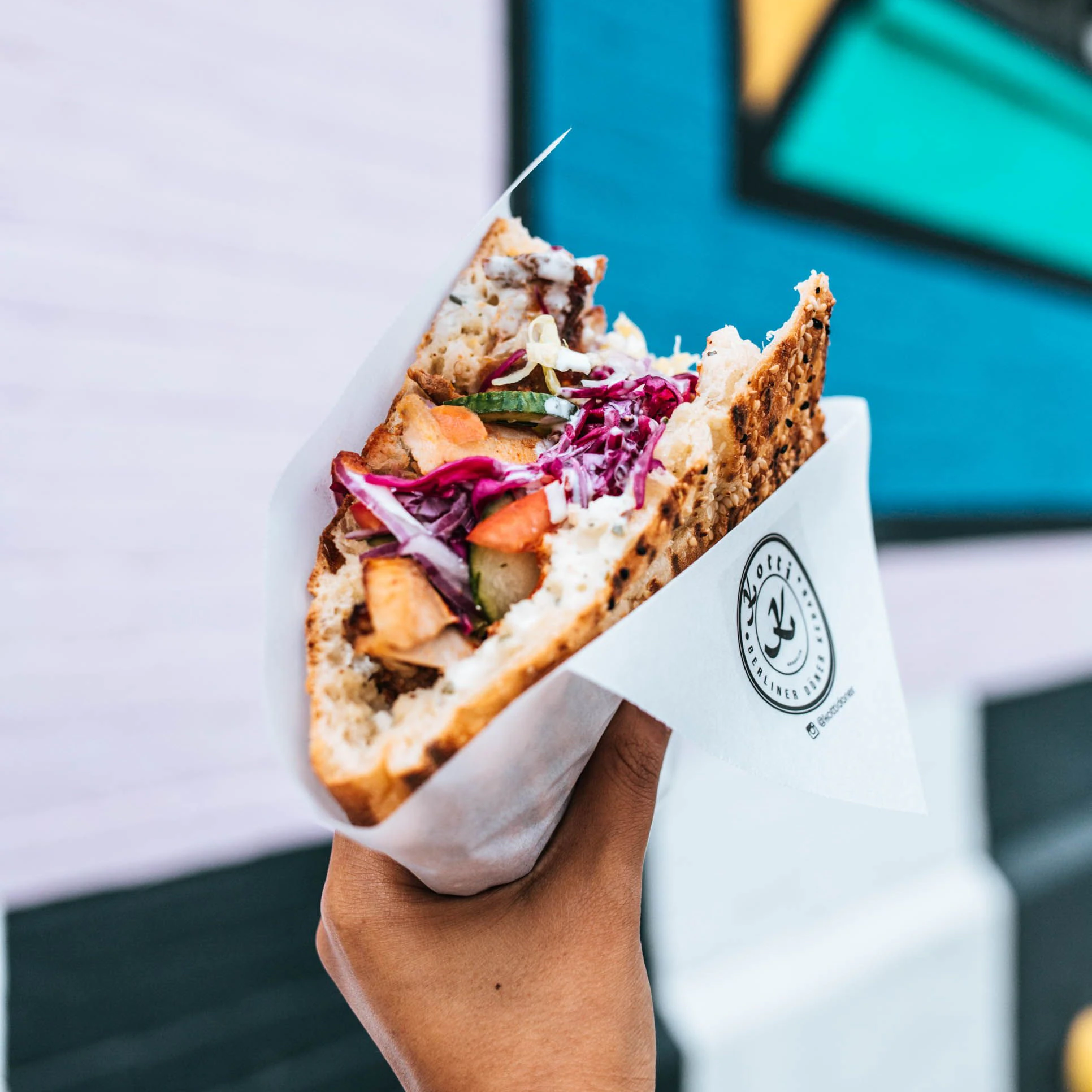 Ein Stück Heimat im Brot: Der Döner Kebab in seiner New Yorker Variante kostet 14 Dollar.