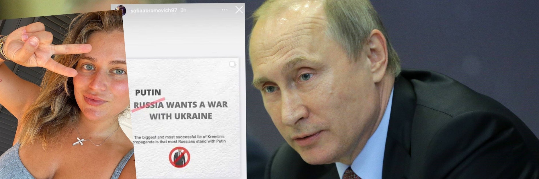 Sofia Abramowitsch postete bei Instagram, was sie von Russlands Präsident Wladimir Putin und dessen Überfall auf die Ukraine hält.