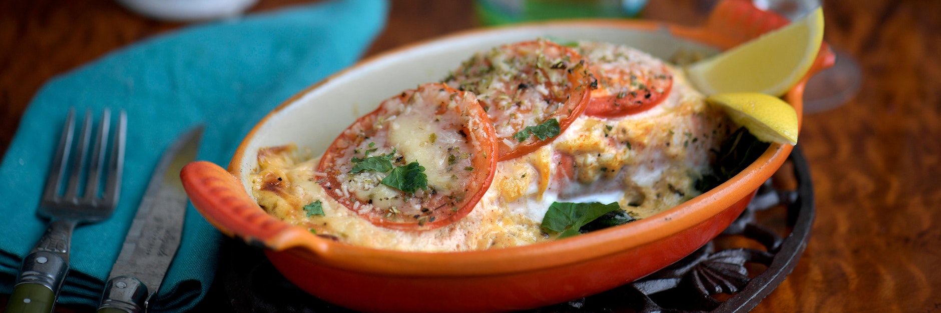 Lachs-Gratin mit viel Gemüse - so lecker!