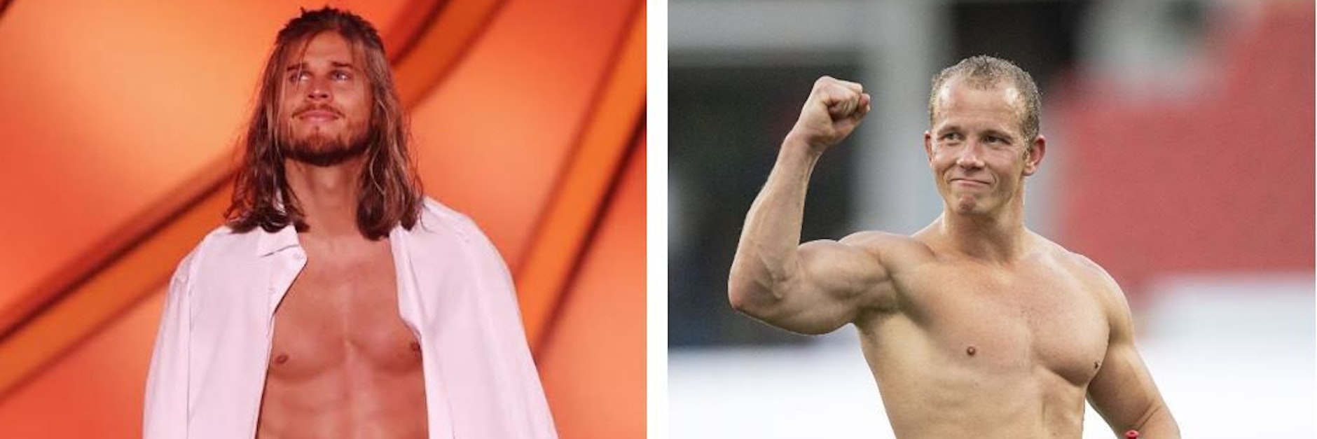 Rúrik Gislason und Fabian Hambüchen treten im TV-Duell gegeneinander an. 