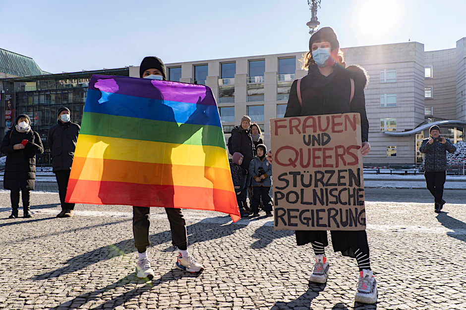 Demonstration für Abtreibungsrechte in Berlin.