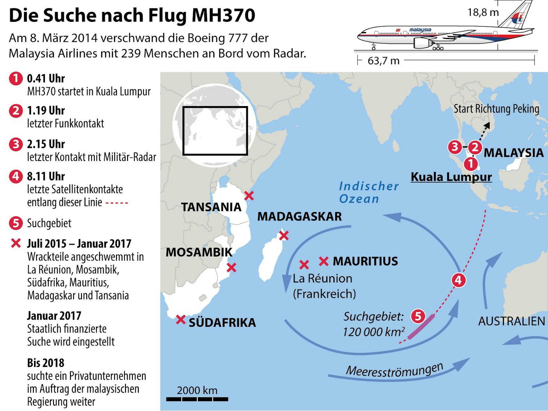 Die Suche nach Flug MH370