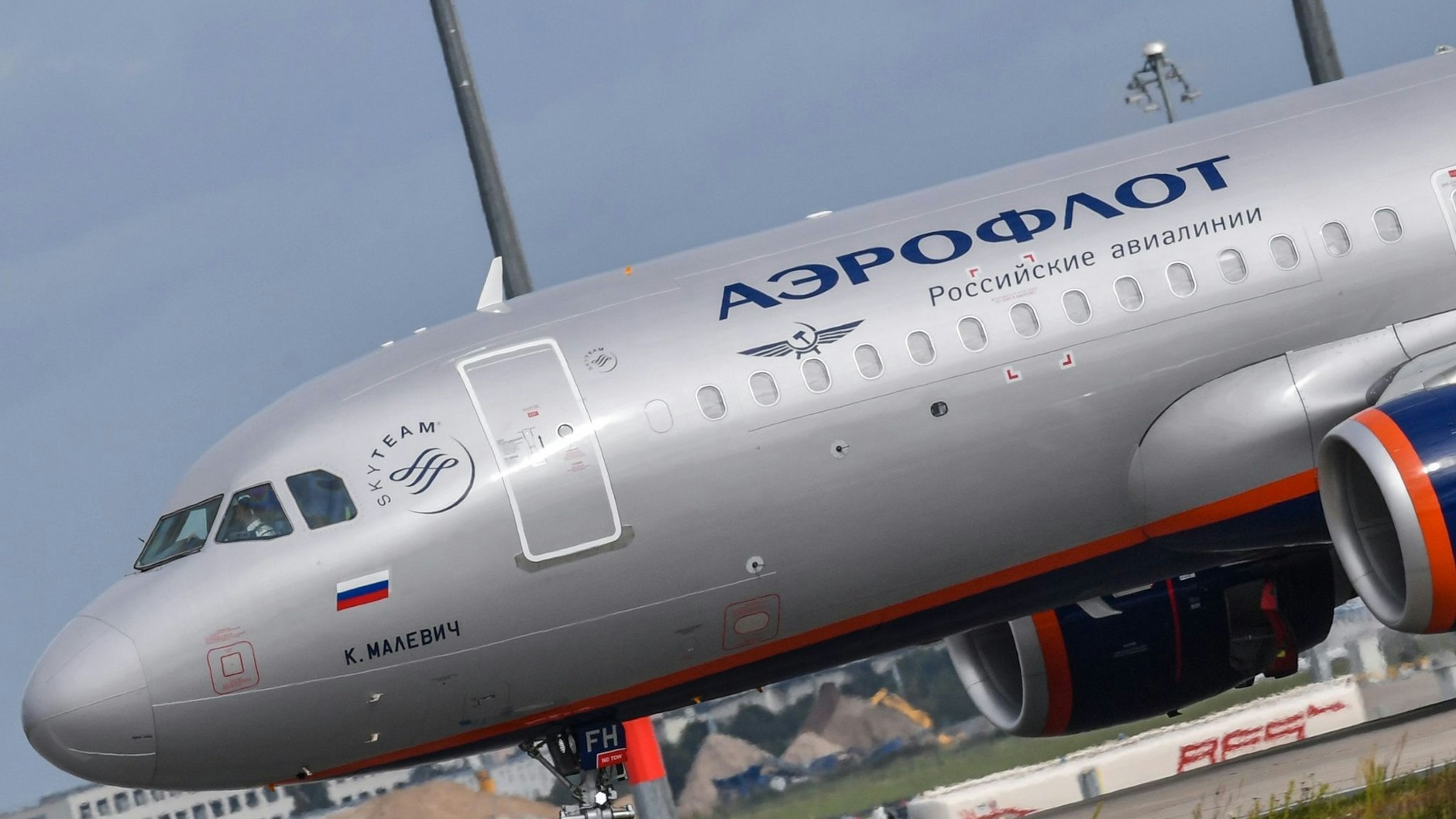 Ein Passagierflieger der russischen Luftfahrtlinie Aeroflot.