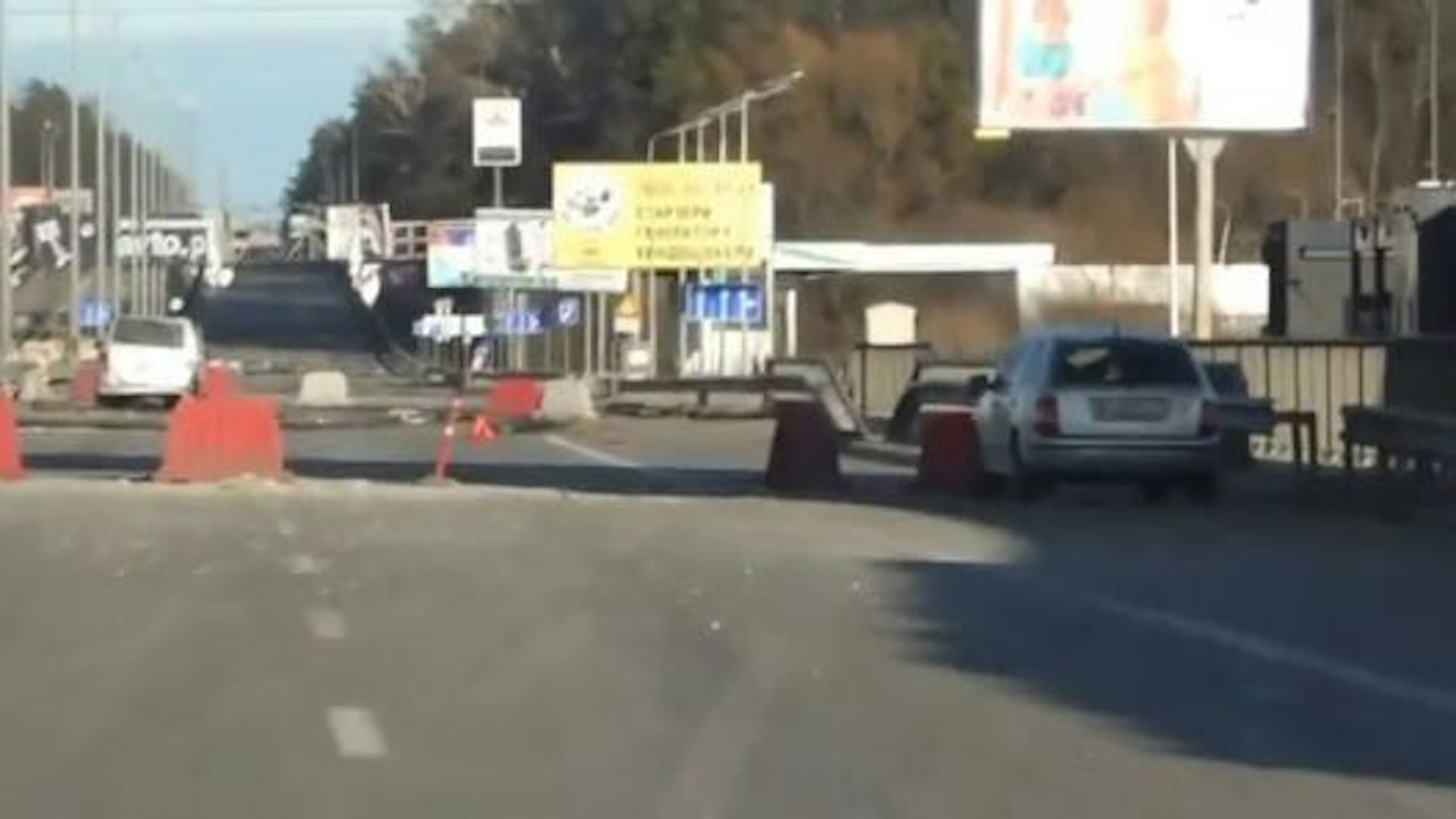 An dieser Kontrollstation begann die Attacke. 