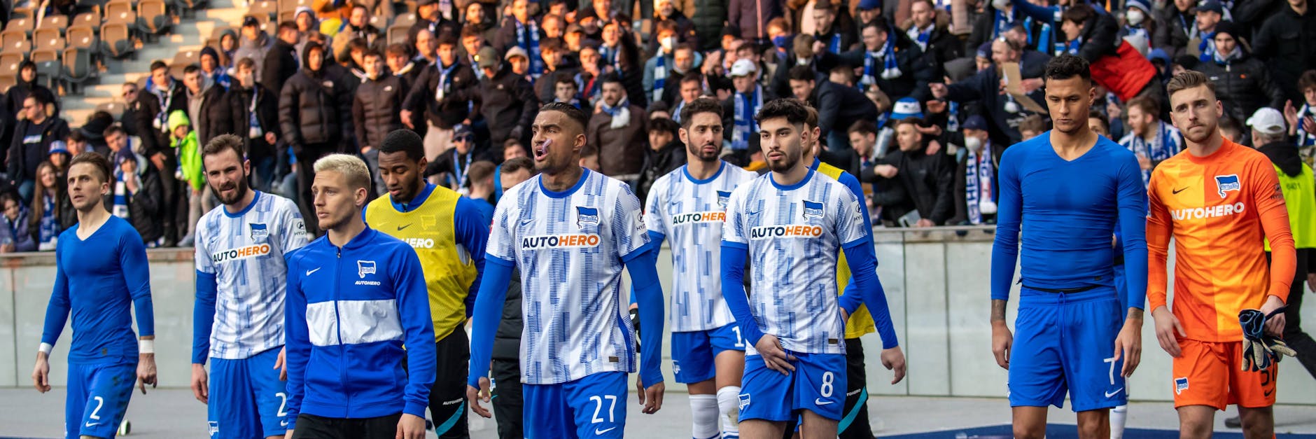 Sehen so Absteiger aus? Den Profis von Hertha BSC droht in dieser Saison der Absturz in die Zweite Liga.