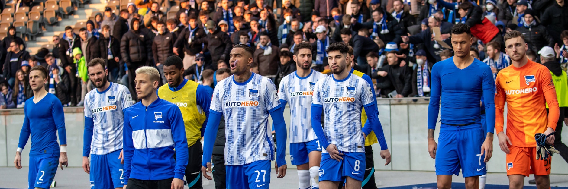 Sehen so Absteiger aus? Den Profis von Hertha BSC droht in dieser Saison der Absturz in die Zweite Liga.