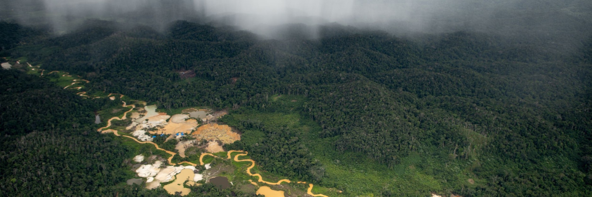Illegaler Bergbau im Amazonasgebiet. Der Regenwald verliert immer mehr seiner Widerstandskraft.