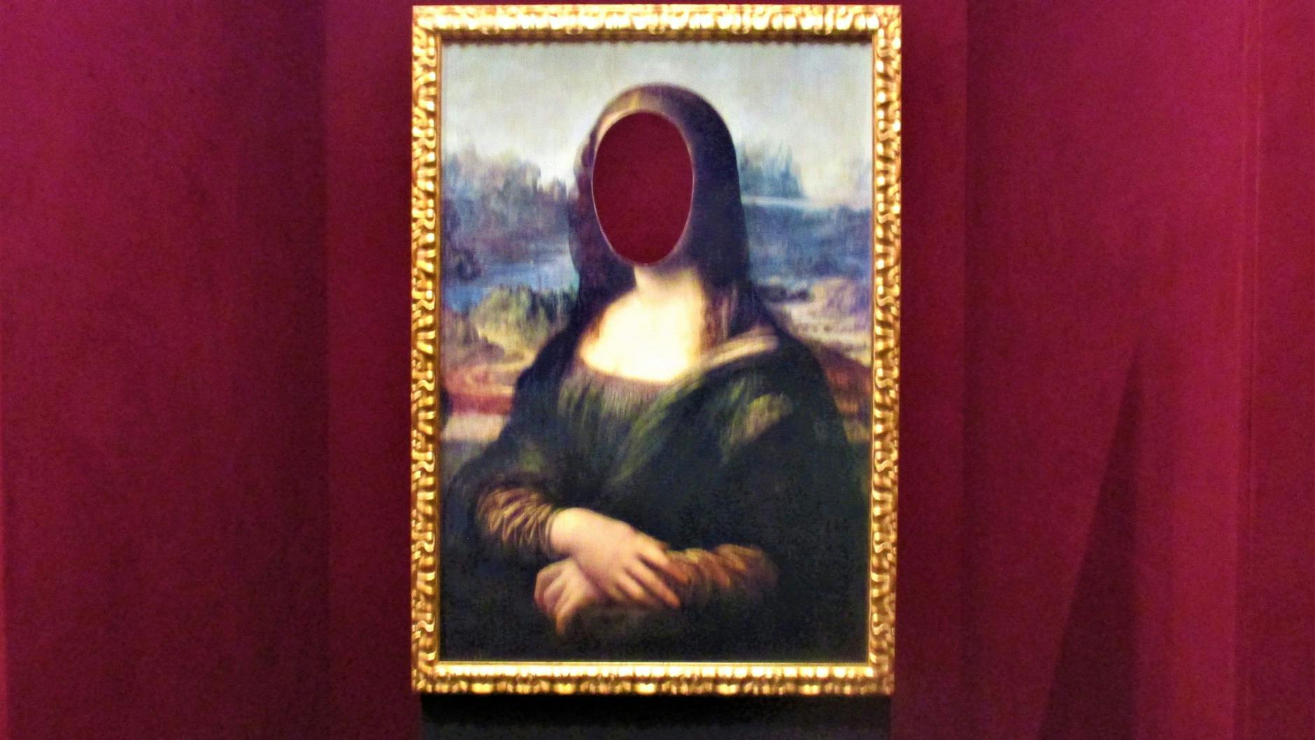 Selfiewand für Mona Lisa-Foto