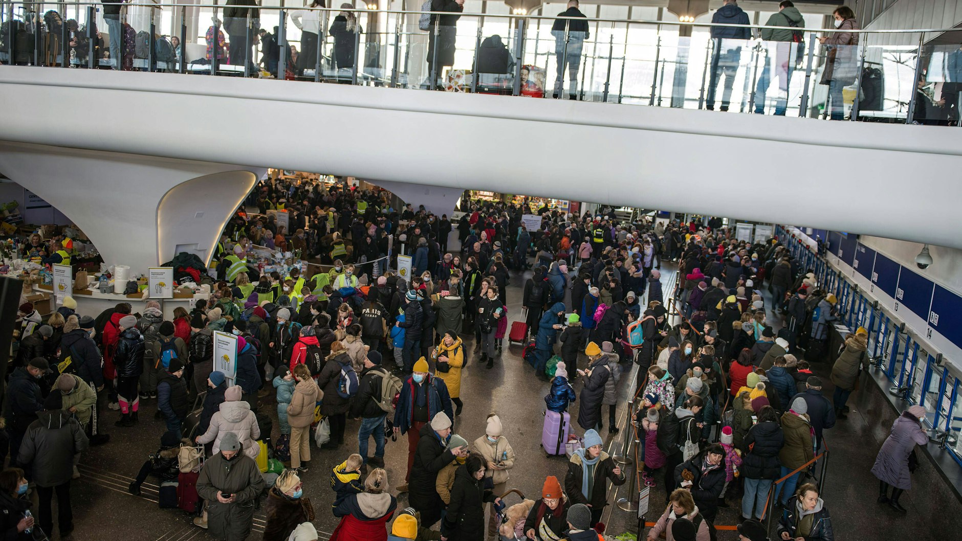 Flüchtlinge in Warschau
