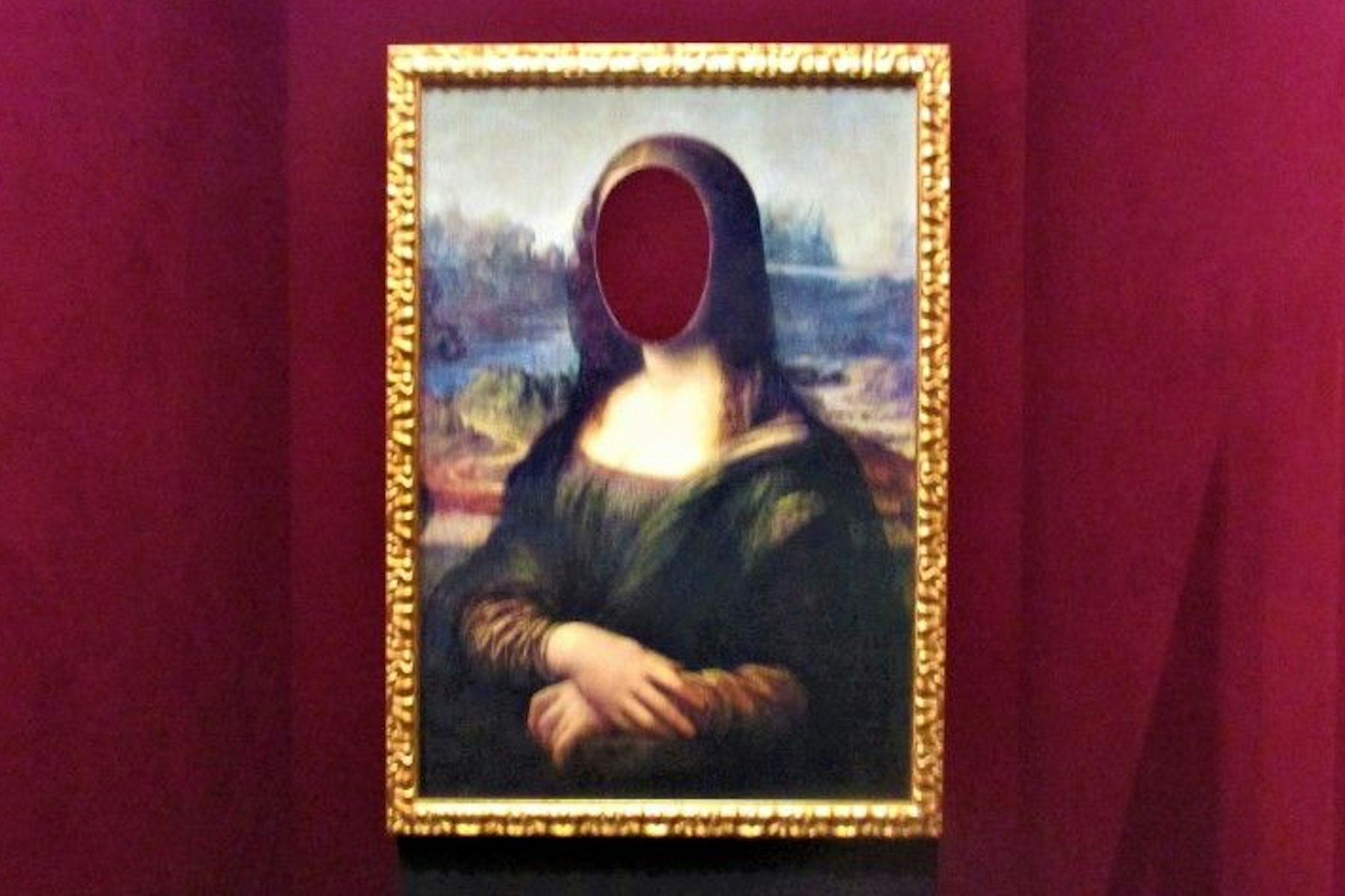 Selfiewand für "Mona Lisa"-Foto