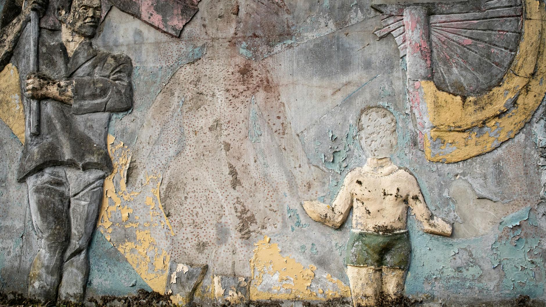 Wandrelief der sowjetischen Armee an einer ehemaligen russischen Kaserne bei Templin. Aufgenommen im vergangenen Jahr.