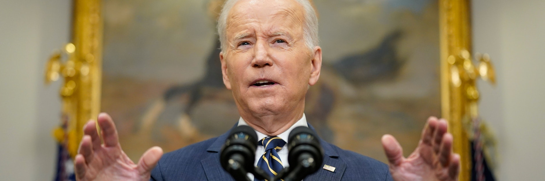 US-Präsident Joe Biden bei seiner Ansprache im Weißen Haus.