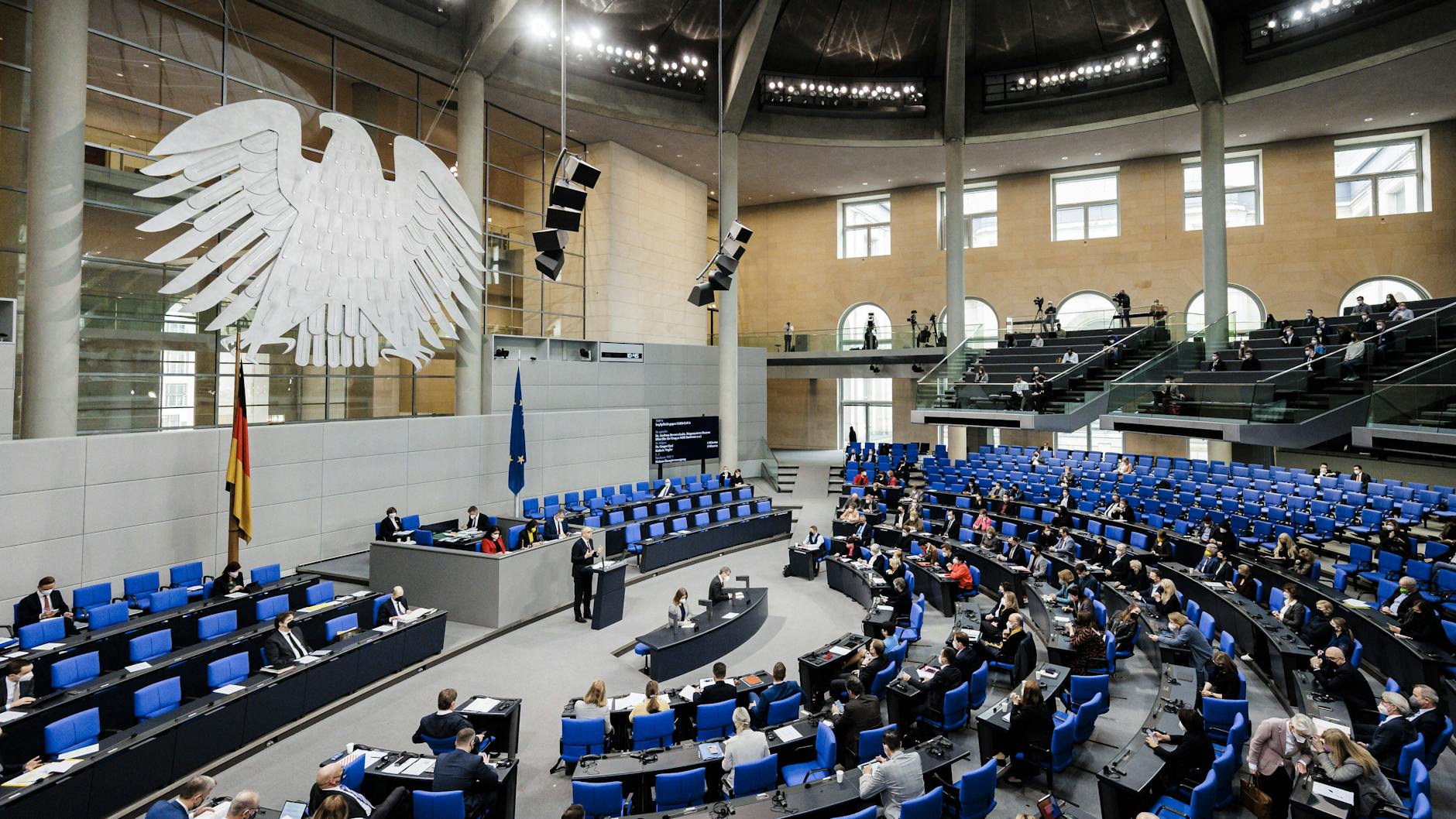 Eine Versammlung im Deutschen Bundestag