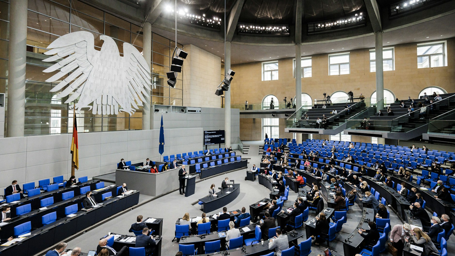Eine Versammlung im Deutschen Bundestag