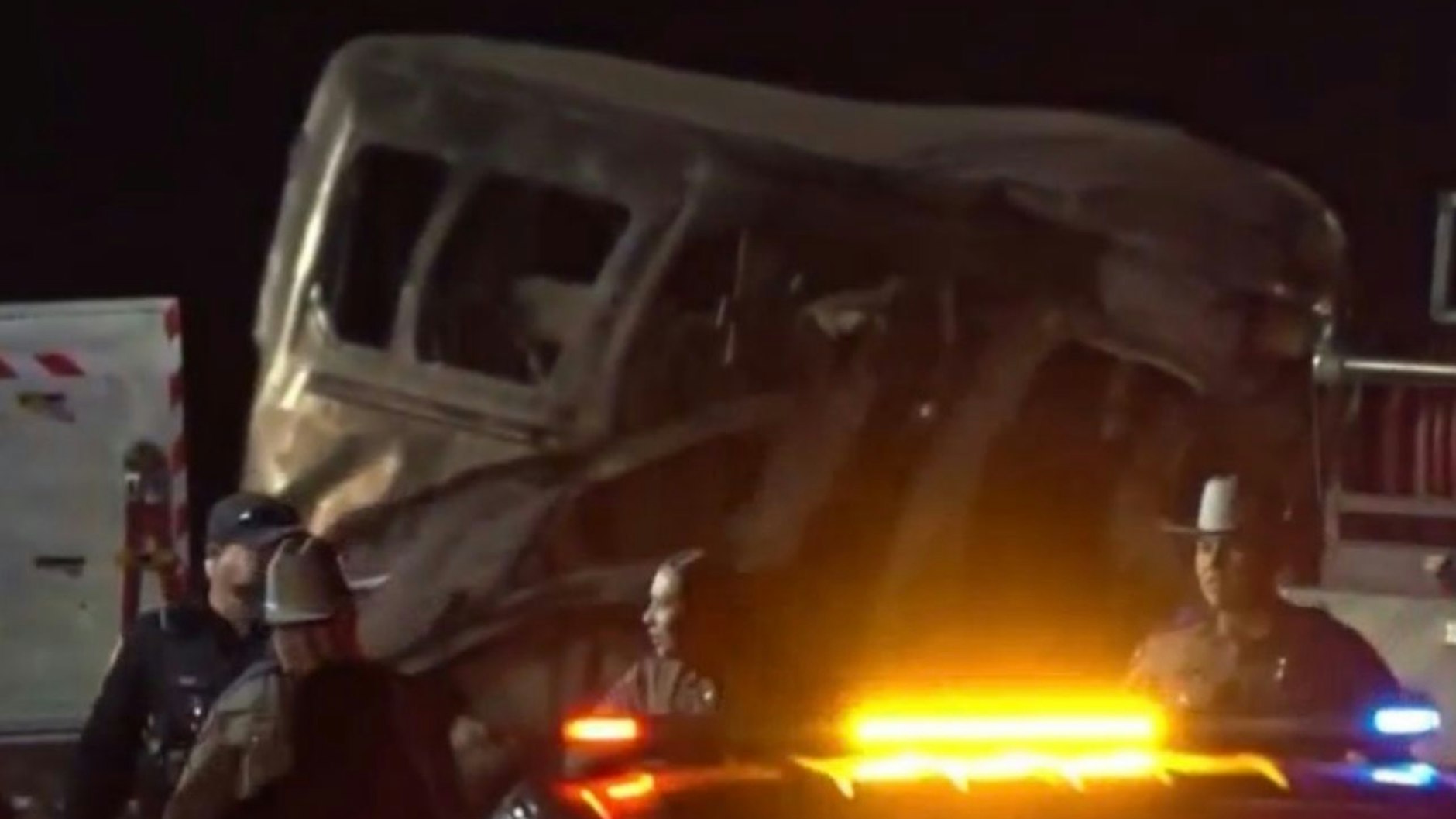 Eine Aufnahme vom Unfallort. Hier kamen neun Menschen ums Leben.