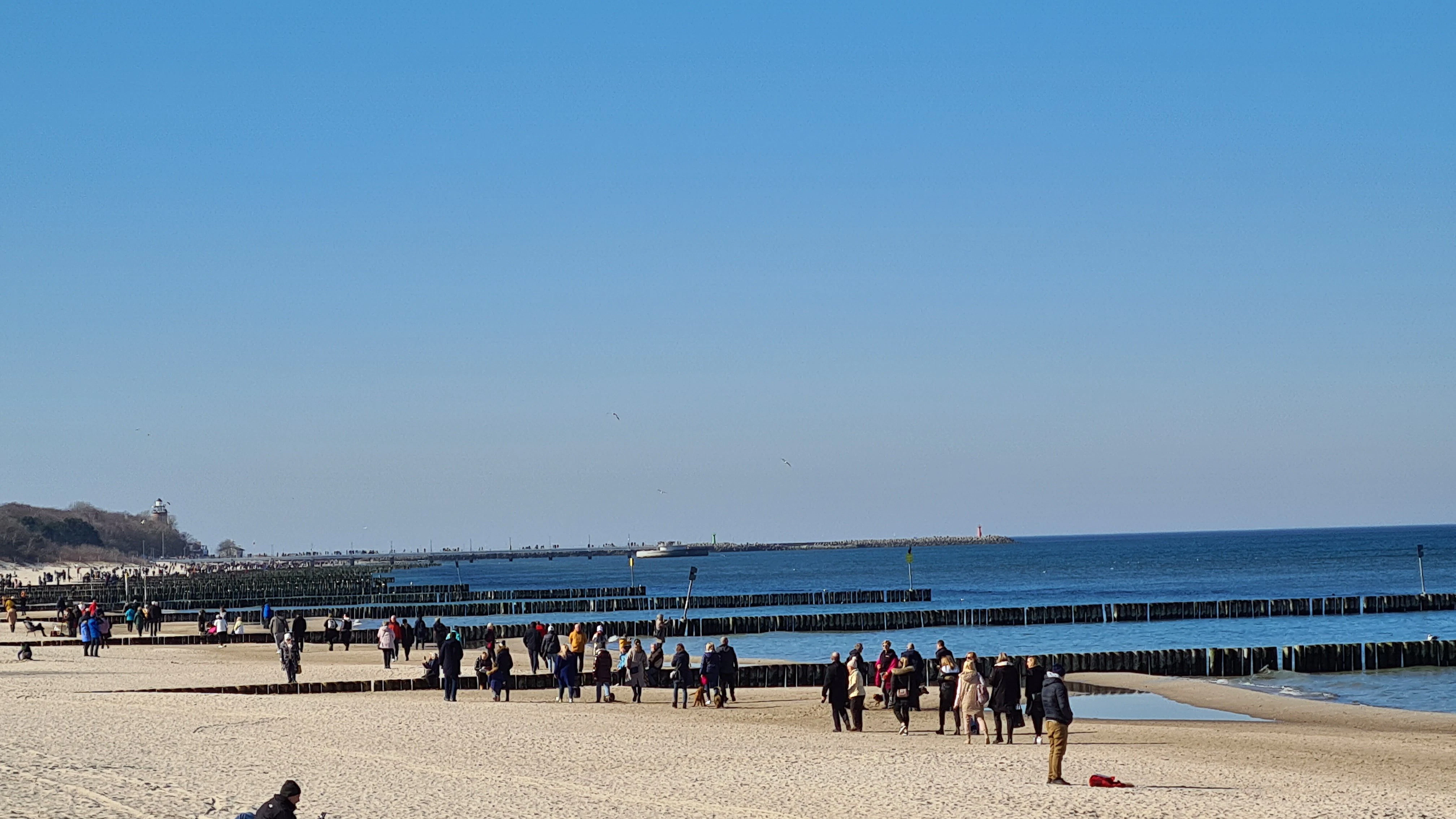 So sieht der Strand östlich von Kolobrzeg aus.