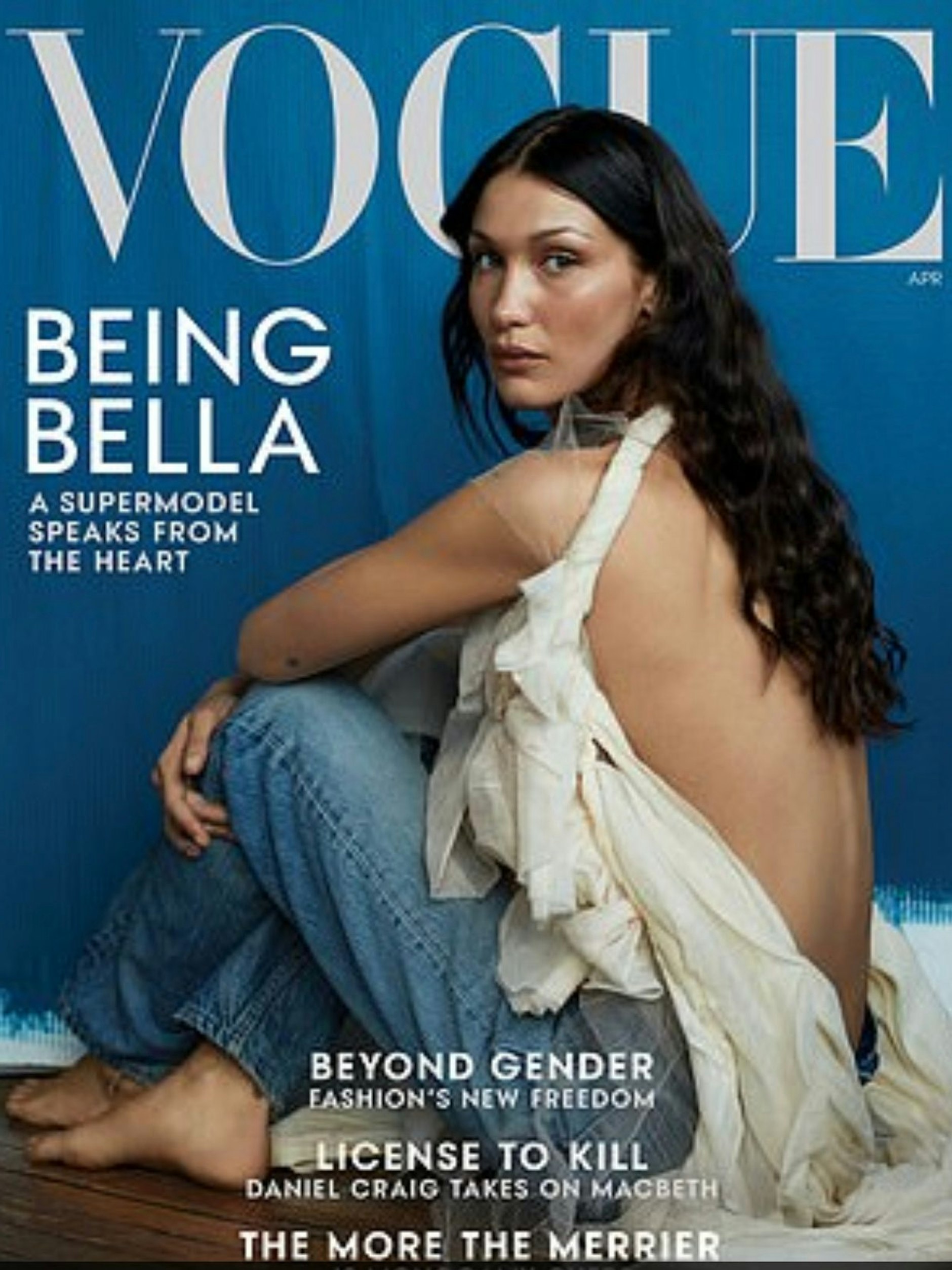 Das Cover der aktuellen Vogue mit Bella Hadid als Titelstory
