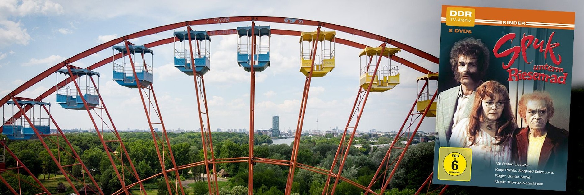 Das Riesenrad, das bis zum Abbau im Spreepark stand, war nicht das Original aus der Serie - aber es diente immerhin als Kulisse für eine Theaterinszenierung. Spuk unterm Riesenrad ist heute noch auf DVD erhältlich.