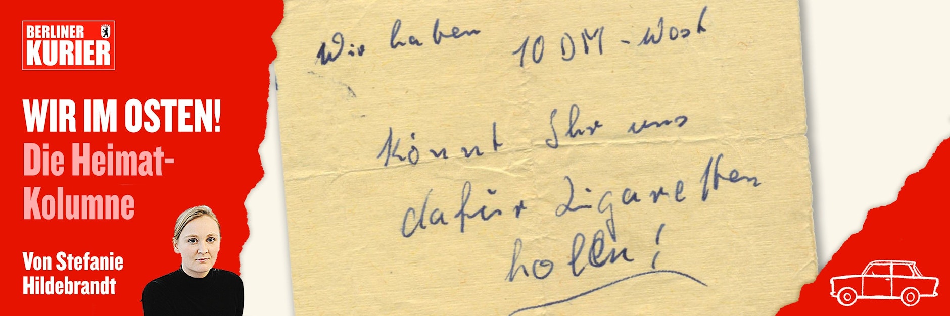 Kassiber nach dem Mauerbau, Berlin 1961.