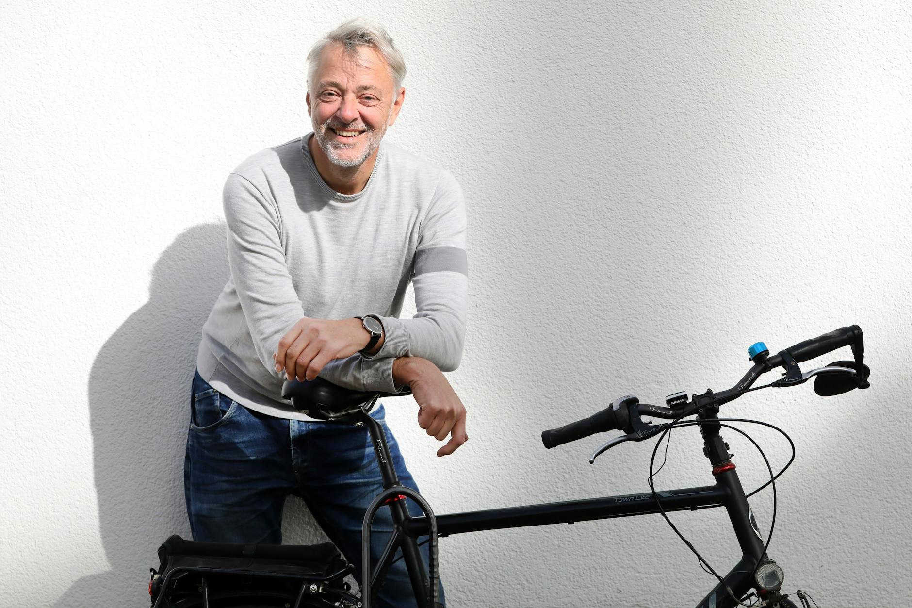 Mit dem Rad in Berlin unterwegs: Fahrradlobbyist Frank Masurat, Landesvorsitzender des ADFC