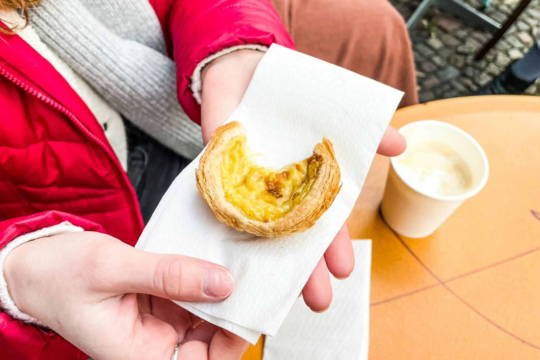 Pastel de Nata und Kaffee - die perfekte Nahrung für einen kalten Sonnabend in Berlin.
