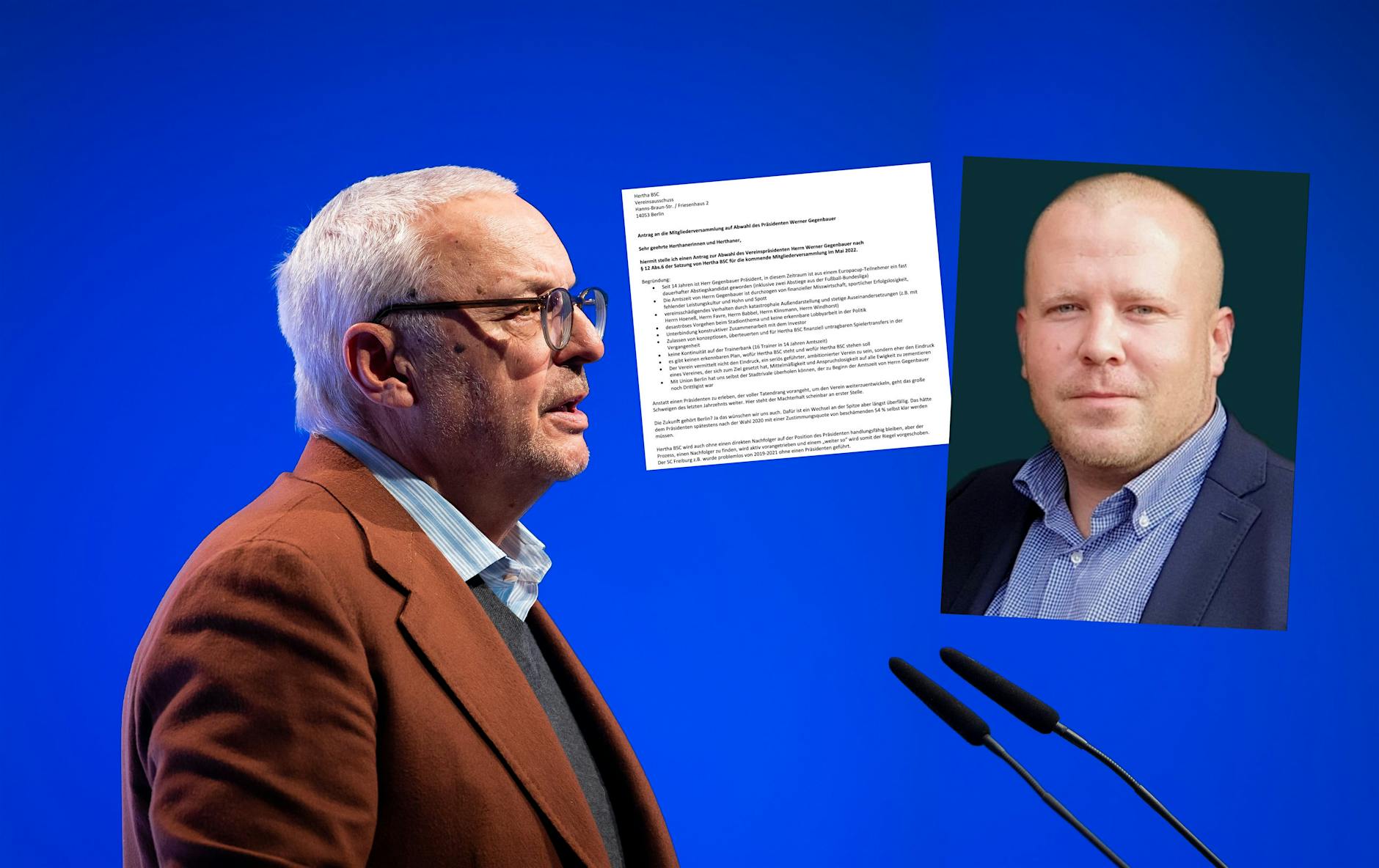 Zehn Vorwürfe im Abwahlantrag: Dieser Mann will Hertha-Präsident Werner Gegenbauer stürzen