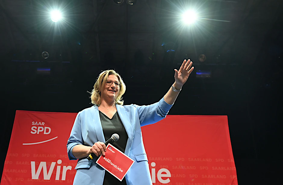 Siegerin: Anke Rehlinger, SPD-Spitzenkandidatin, wird die nächste Ministerpräsidentin im Saarland.