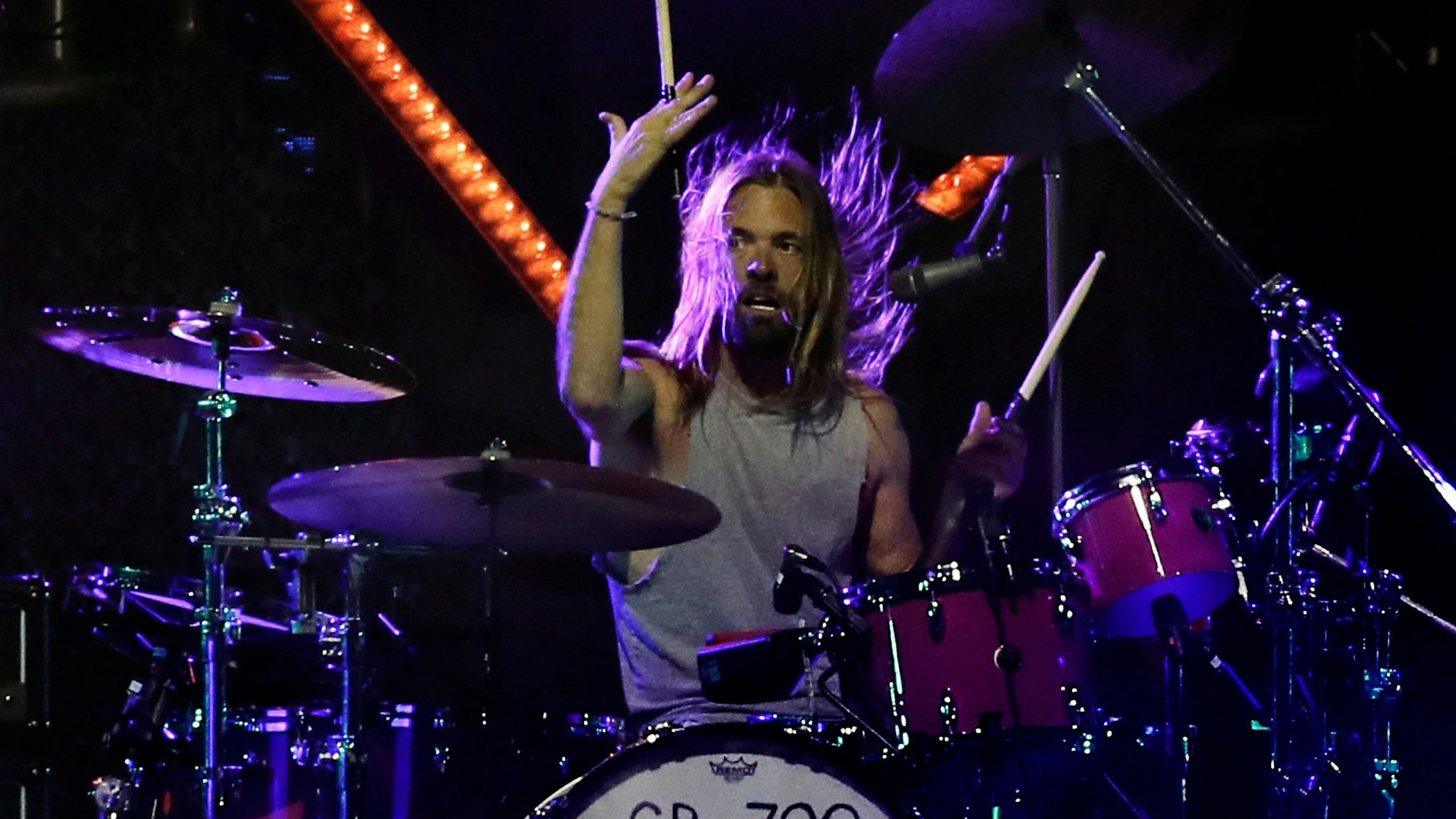Foo Fighters-Drummer Taylor Hawkins beim Lollapalooza 2022 Festival in Santiago.