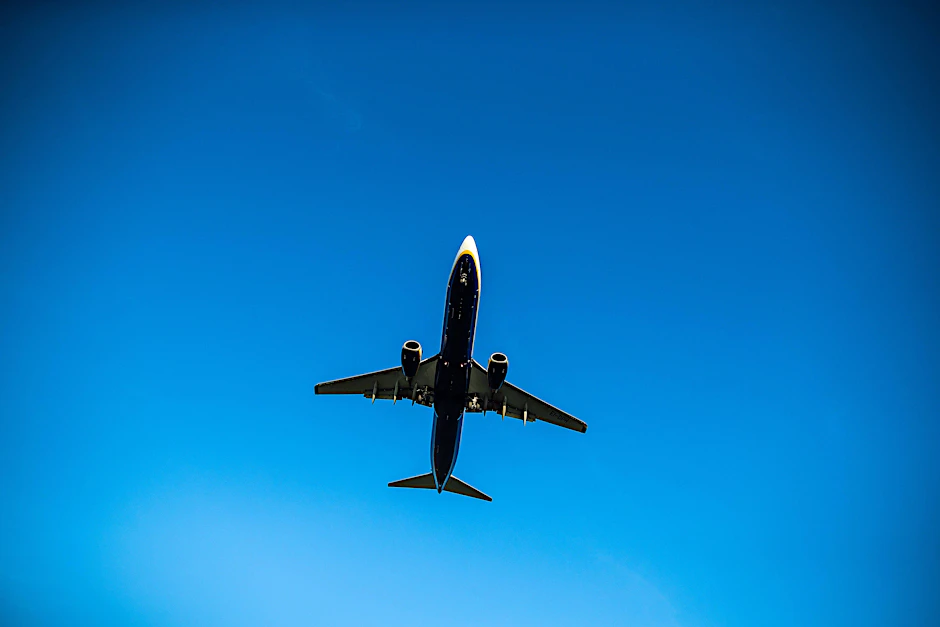 Ein Flugzeug über dem BER
