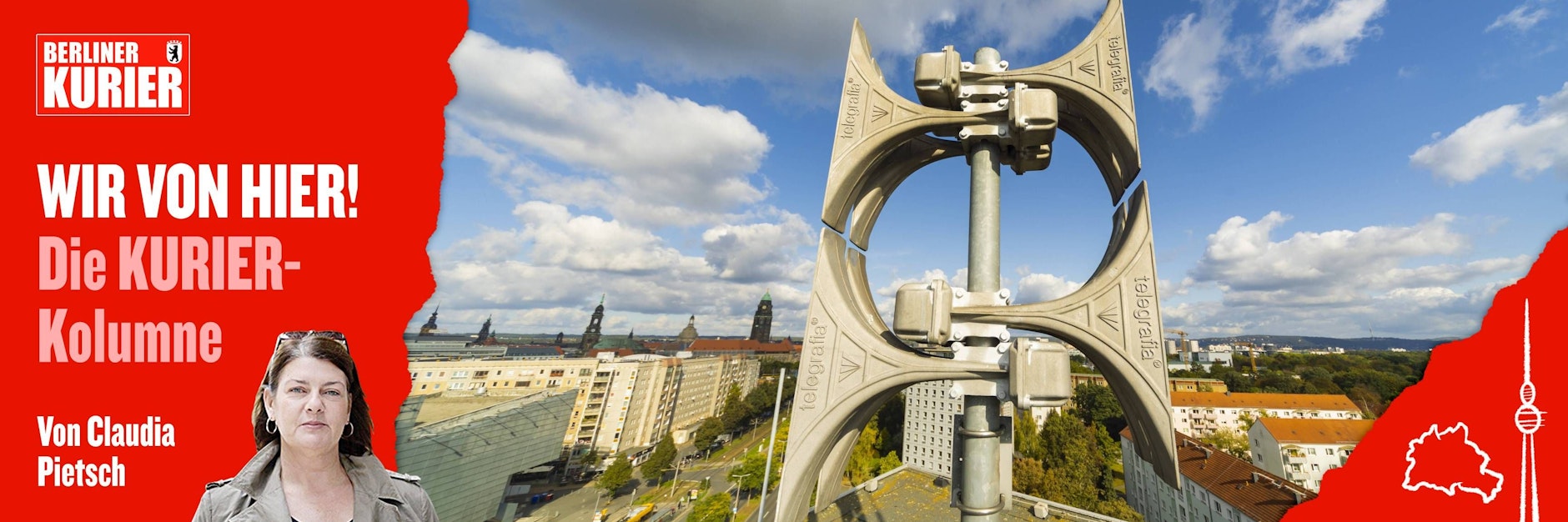 So sieht ein Sirenenwarnsystem auf einem Hochhaus im sächsischen Dresden aus. Auch in Berlin wird man bald wieder häufiger solche Anlagen sehen.