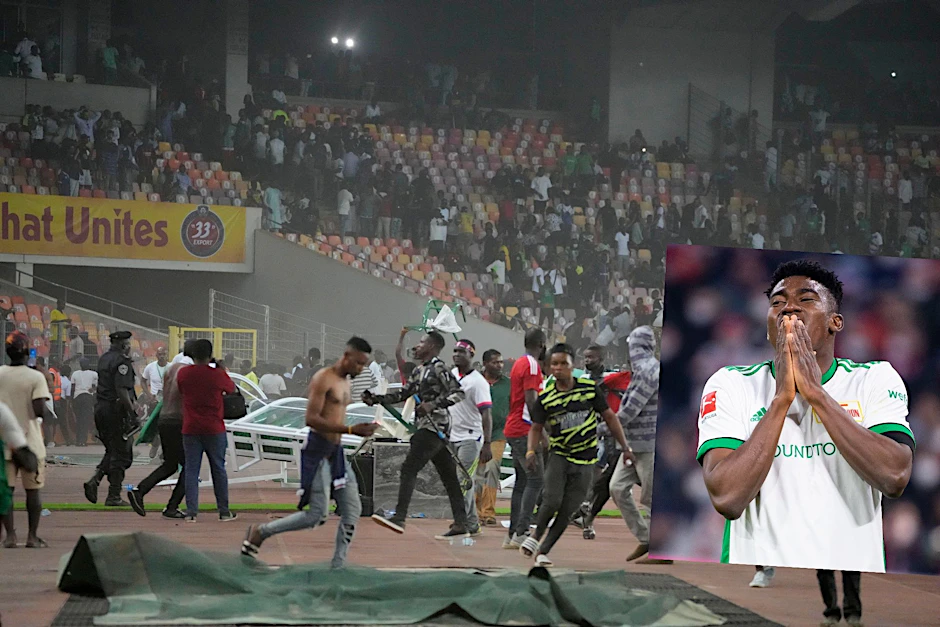 Nigerianische Fußballfans randalieren nach dem Aus in der WM-Qualifikation.