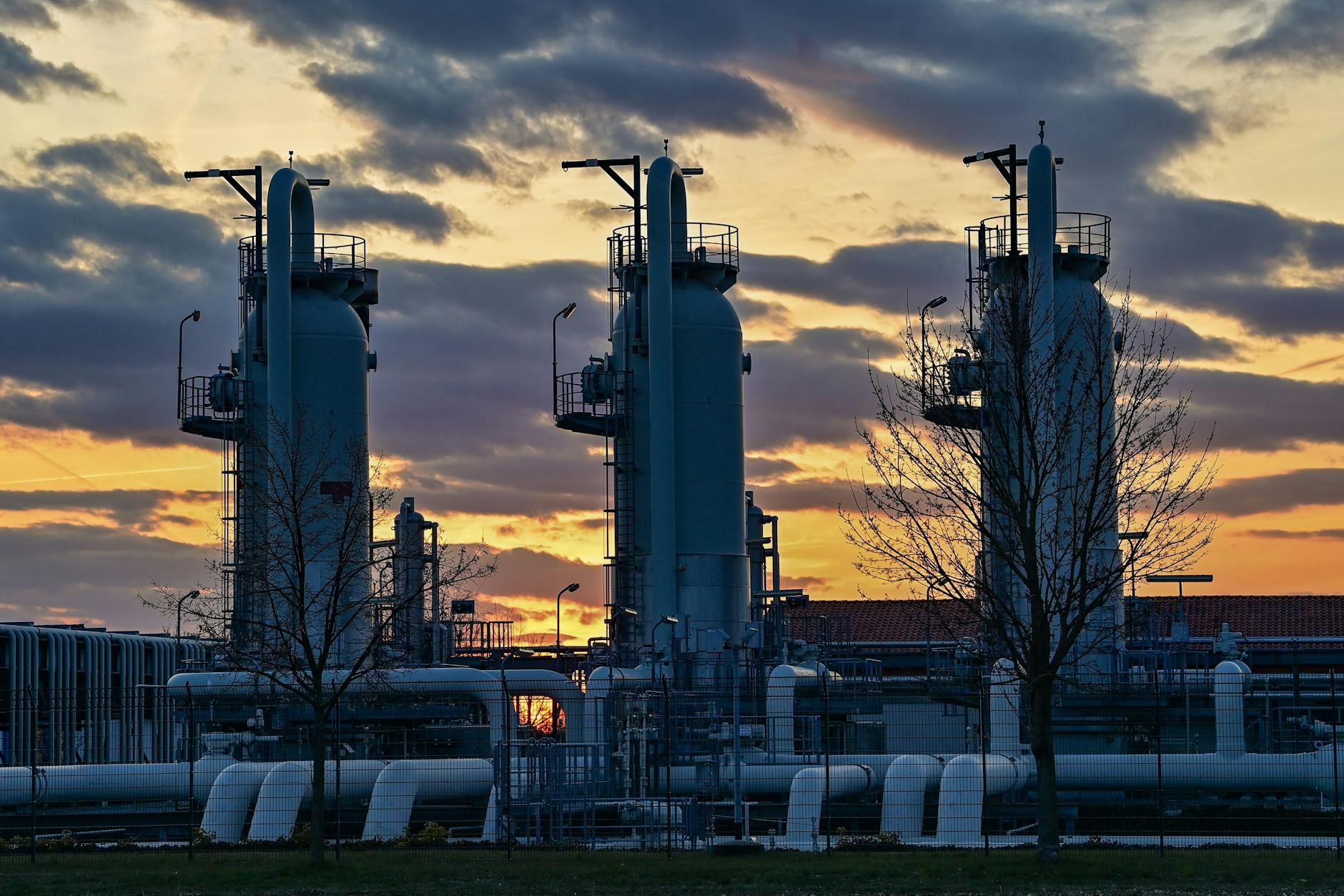 Erdgasanlage in Mallnow nahe der deutsch-polnischen Grenze