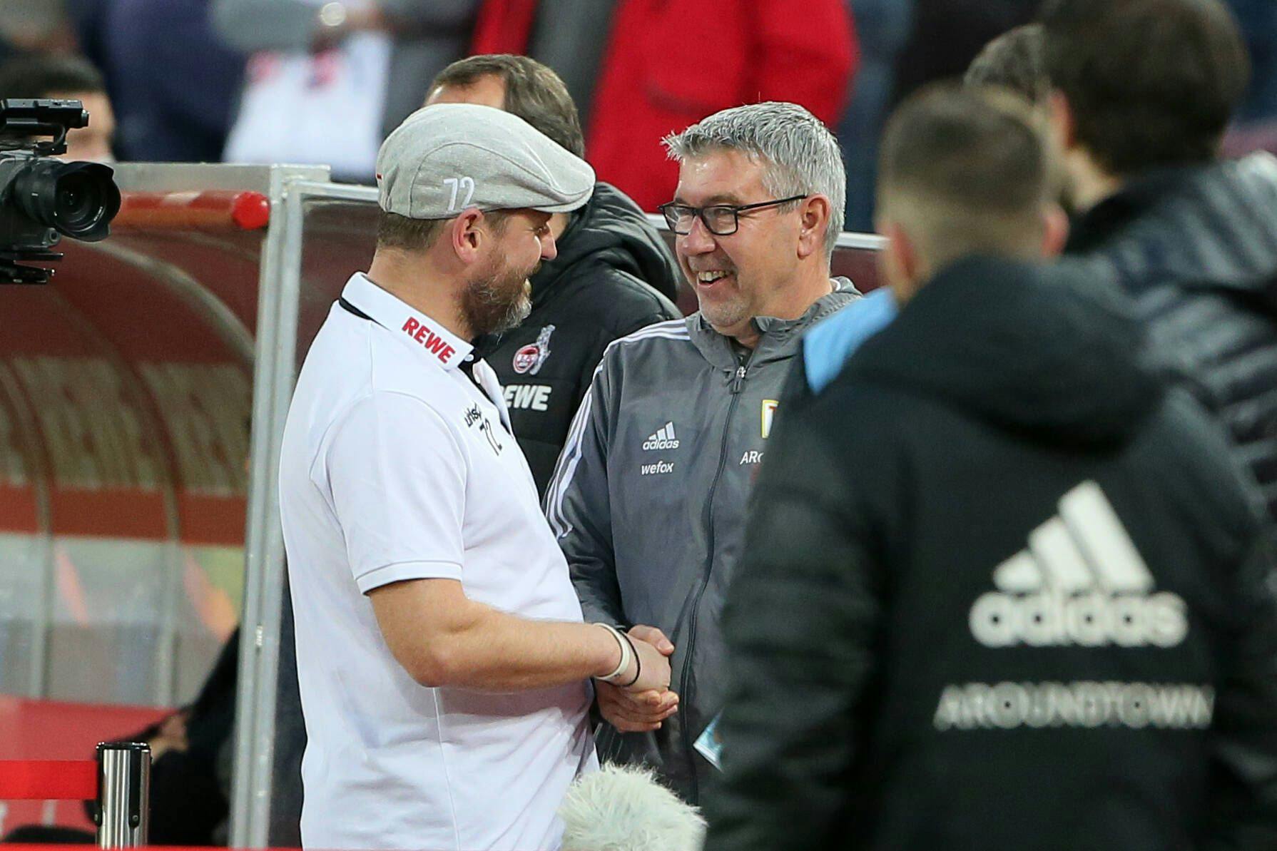 Zwei, die sich gut verstehen: Kölns Steffen Baumgart und Unions Cheftrainer Urs Fischer