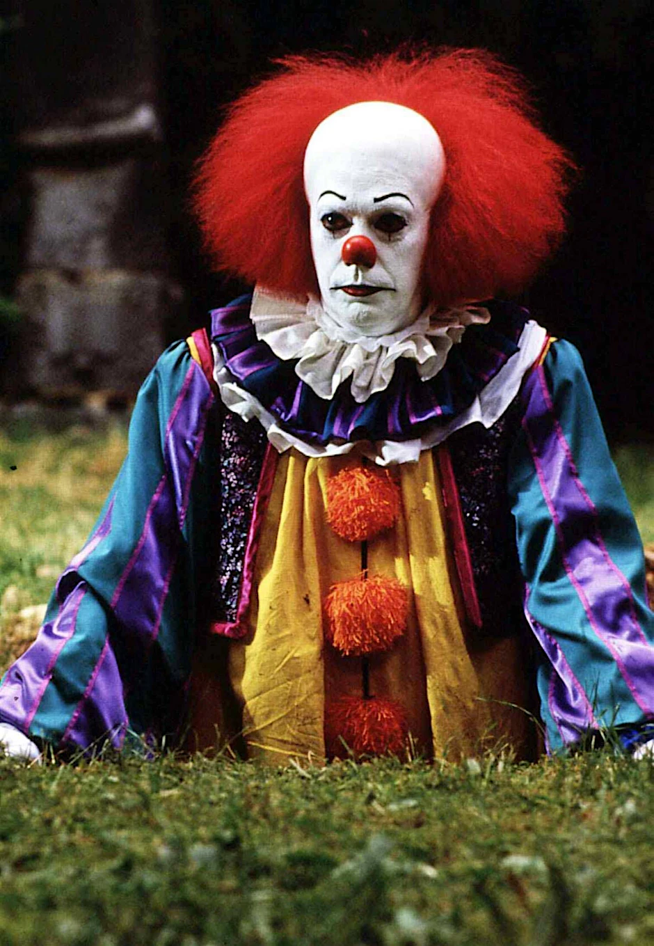 Tim Curry als Clown Pennywise in der „Es“-Verfilmung von 1990.