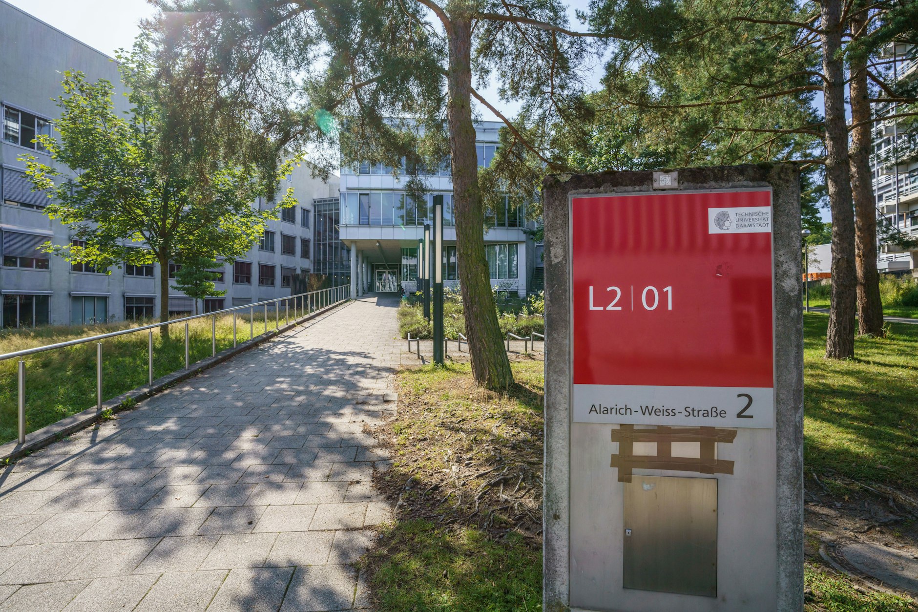 Technische Universität Darmstadt. Hier war es zu dem Anschlag gekommen.