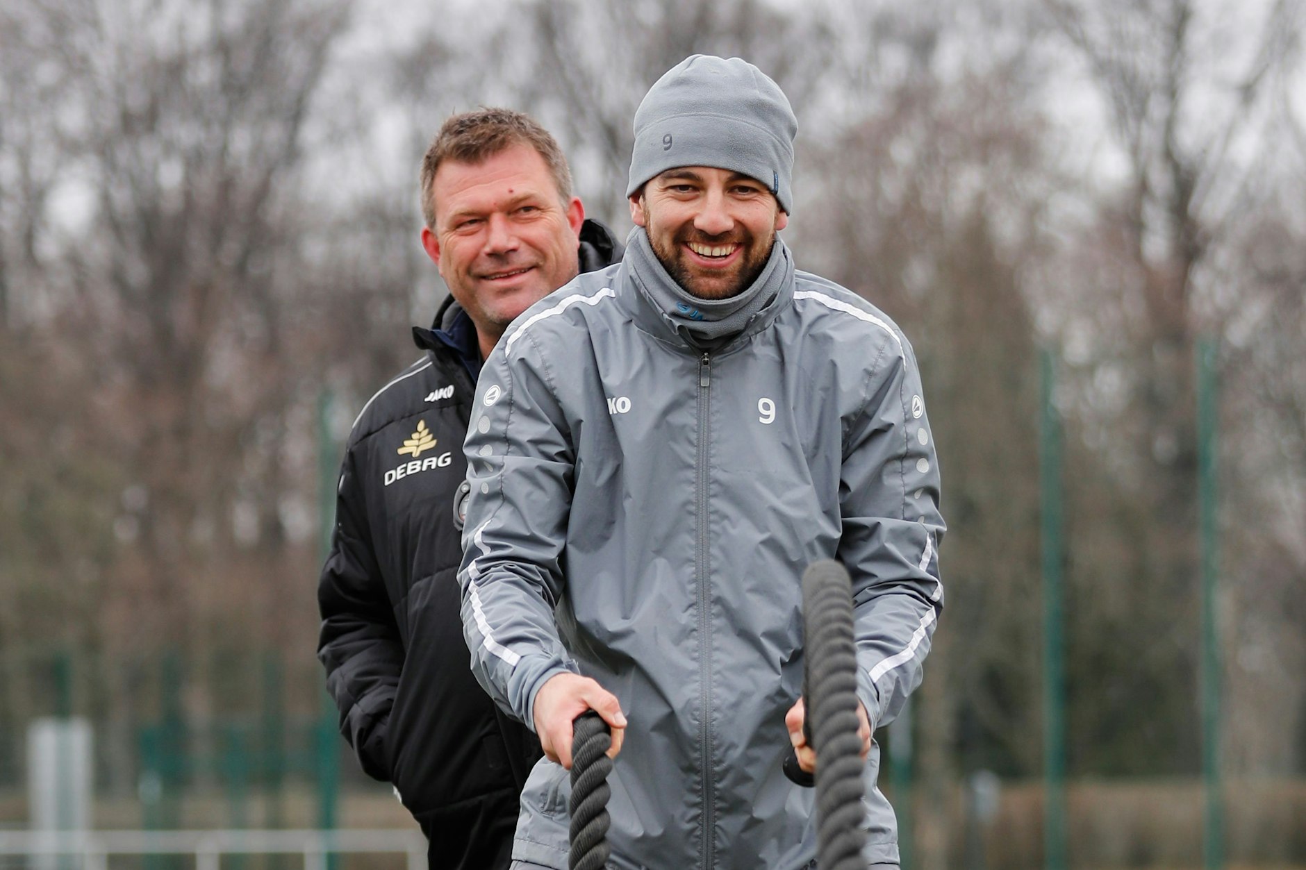 Zwei Christians, ein Gedanke: Beck an den Seilen, sein Trainer Benbennek dahinter. Und beide warnen vor den restlichen Aufgaben.