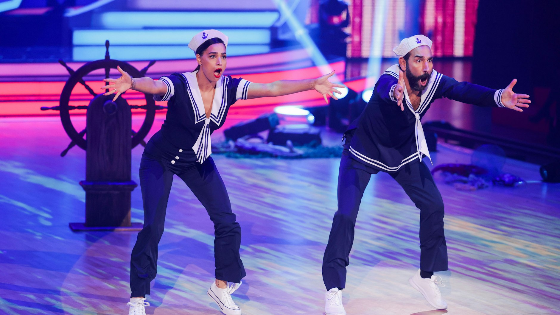 Amira Pocher mit ihrem Tanzparner Massimo Sinató bei „﻿Let's Dance“.