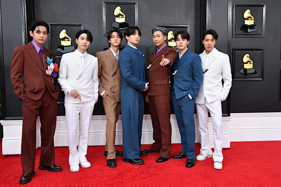 Die südkoreanische Band BTS bei den Grammy Awards in Las Vegas.