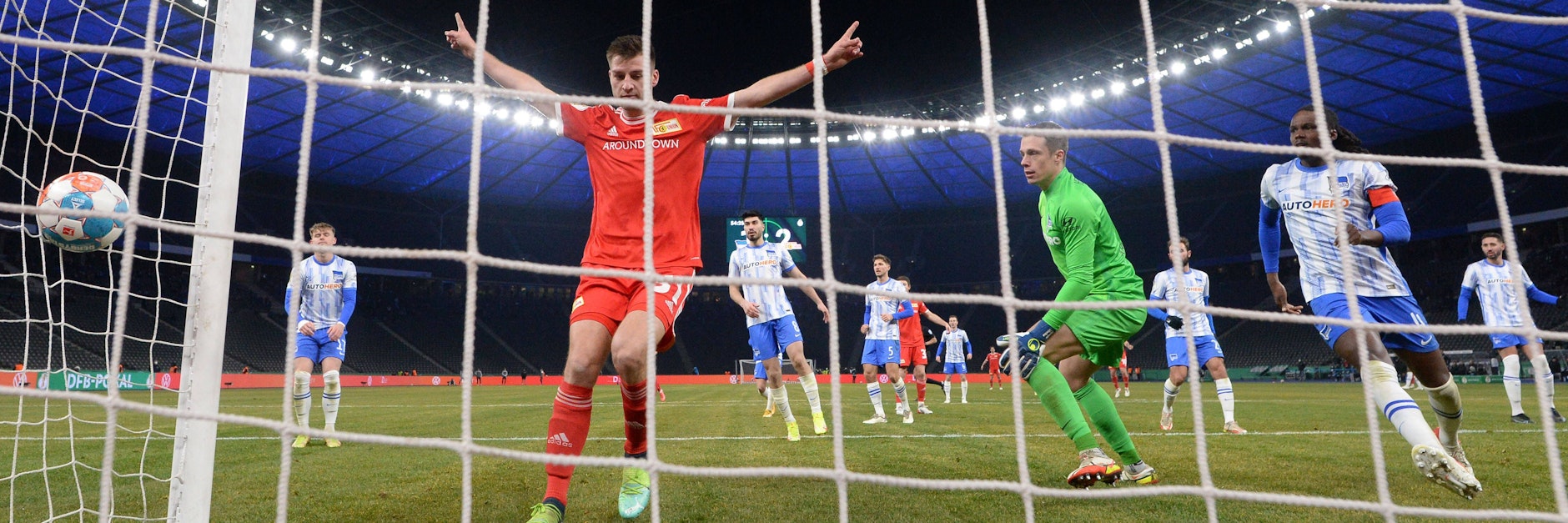 Union und Robin Knoche wollen im Derby gegen Hertha BSC am Sonnabend wieder jubeln.