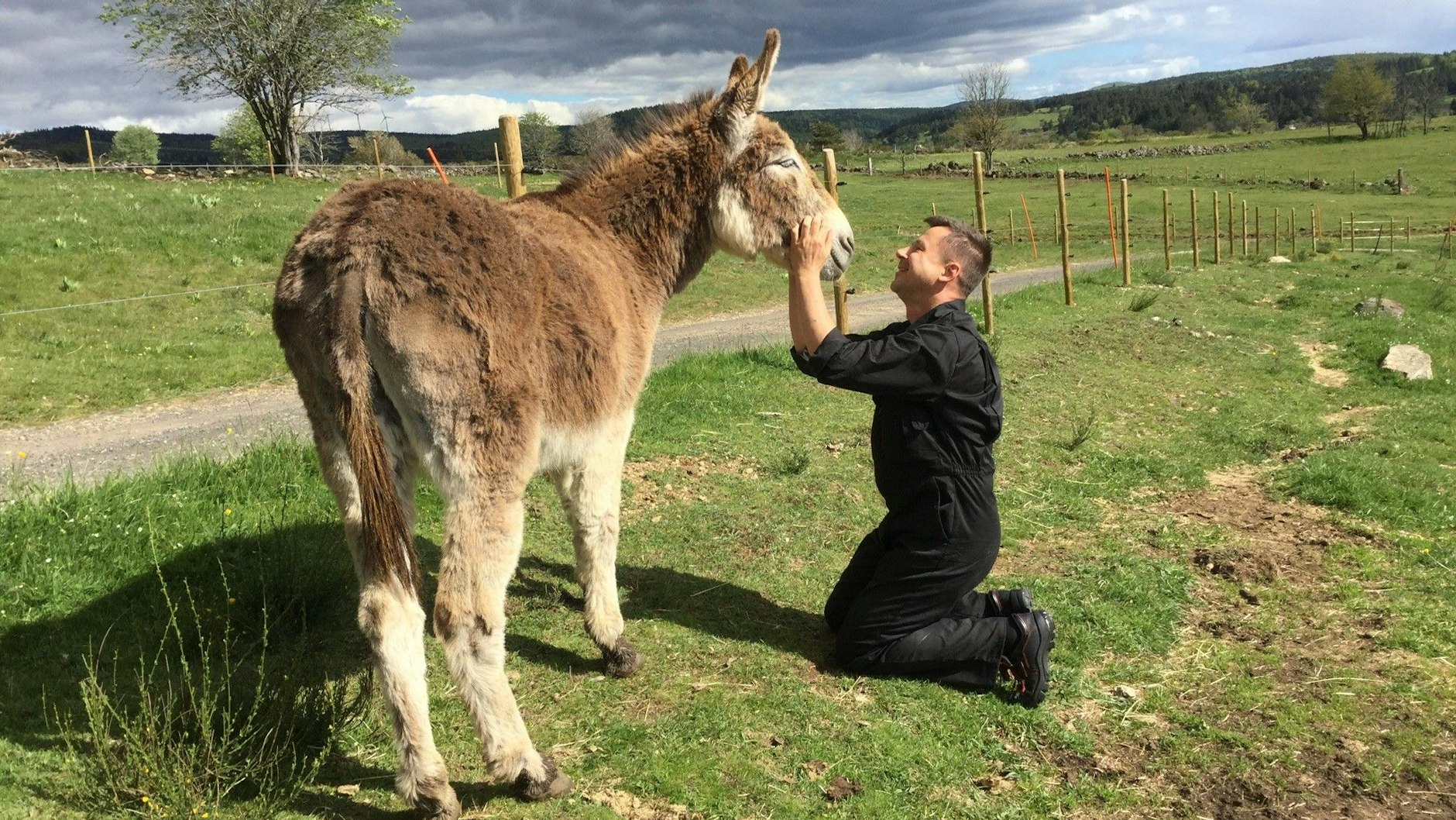 „Der erste Tag der Wanderung mit ihm war die reine Hölle“: Erik Kormann mit Narcisse, dem Esel.