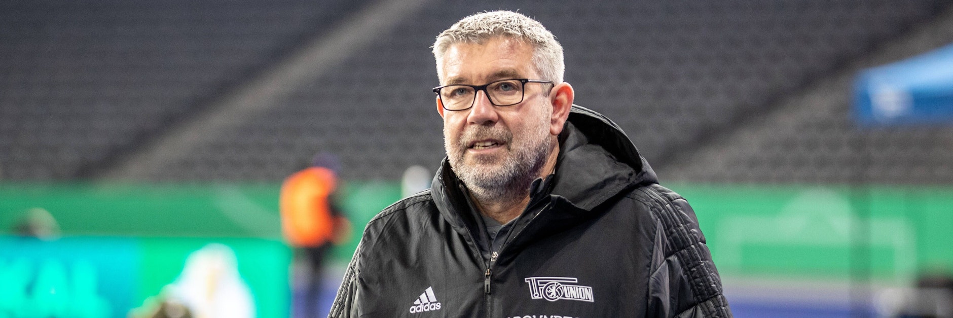 Unions Cheftrainer Urs Fischer kennt sich im Olympiastadion von Hertha BSC mittlerweile bestens aus.